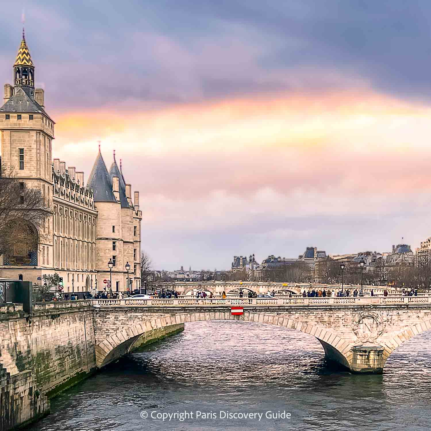 Part of the Conciergerie, seen from the Pont au Change bridge  